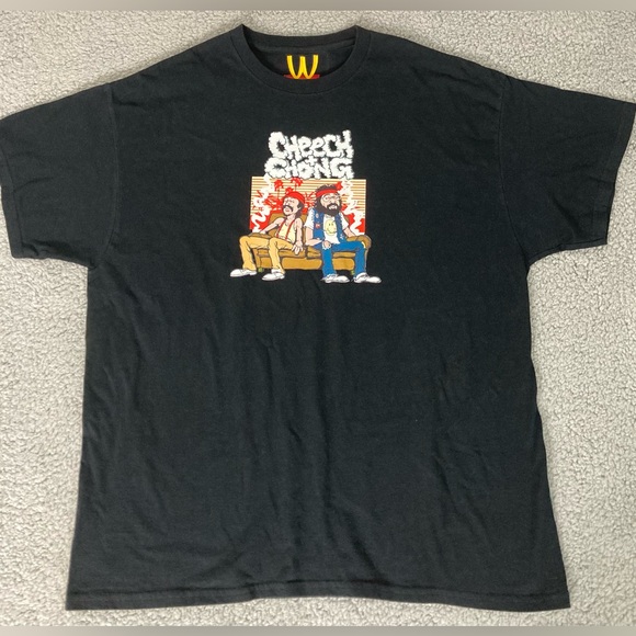 All Smoked Out | Cheech & Chong Couch Smoke and Chill Men’s Black Tee NWT - Picture 2 of 4